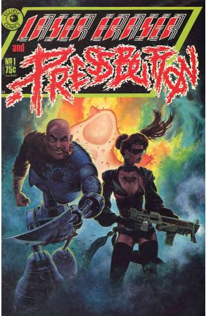 Laser Eraser And Pressbutton 1 published by Eclipse with cover art by Gary Leach