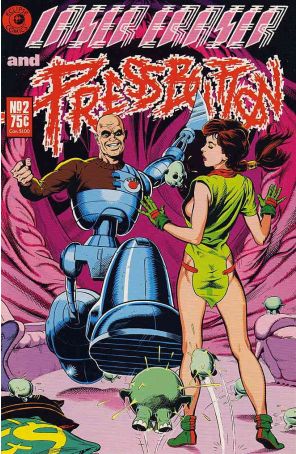 Laser Eraser And Pressbutton 2 published by Eclipse with cover art by Gary Leach