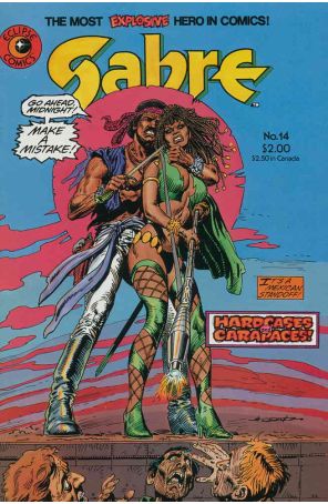 Sabre 14 published by Eclipse with cover art by Jose Ortiz