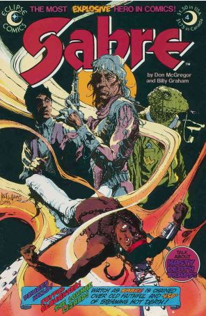 Sabre 4 published by Eclipse with cover art by Kent Williams