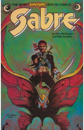 Sabre 5 published by Eclipse with cover art by Kent Williams