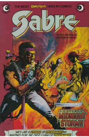 Sabre 6 published by Eclipse with cover art by Kent Williams