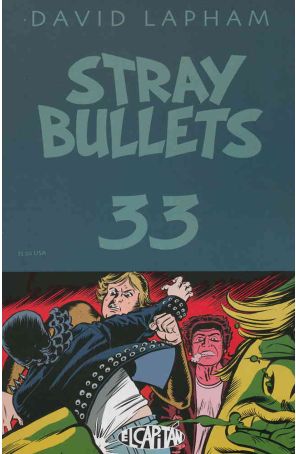Stray Bullets 33 published by El Capitan with cover art by David Lapham