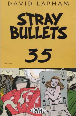 Stray Bullets 35 published by El Capitan with cover art by David Lapham
