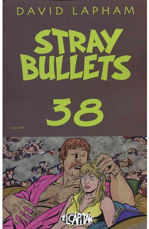 Stray Bullets 38 published by El Capitan with cover art by David Lapham