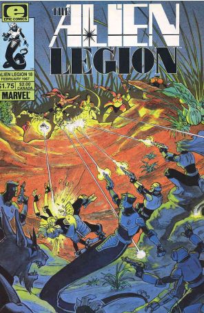 Alien Legion (Vol. 1) 18 published by Epic with cover art by Frank Cirocco