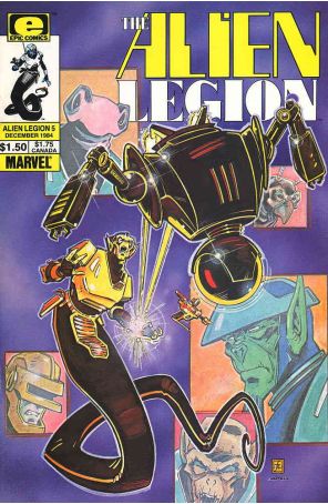 Alien Legion (Vol. 1) 5 published by Epic with cover art by Frank Cirocco