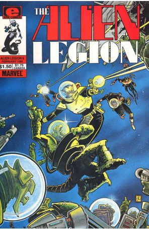 Alien Legion (Vol. 1) 6 published by Epic with cover art by Frank Cirocco