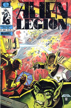 Alien Legion (Vol. 1) 7 published by Epic with cover art by Frank Cirocco