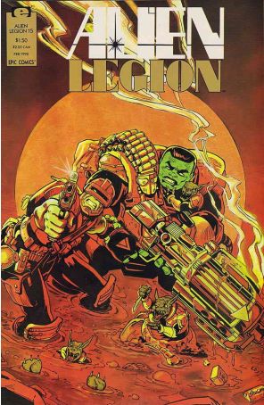 Alien Legion (Vol. 2) 15 published by Epic with cover art by Larry Stroman