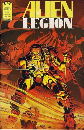 Alien Legion (Vol. 2) 16 published by Epic with cover art by Larry Stroman