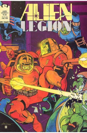 Alien Legion (Vol. 2) 4 published by Epic with cover art by Larry Stroman