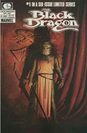 The Black Dragon 1 published by Epic with cover art by John Bolton