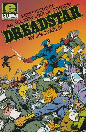 Dreadstar 1 published by Epic with cover art by Jim Starlin