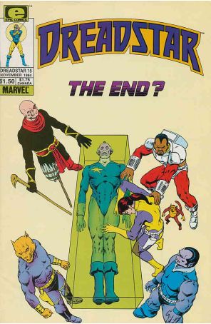 Dreadstar 15 published by Epic with cover art by Jim Starlin