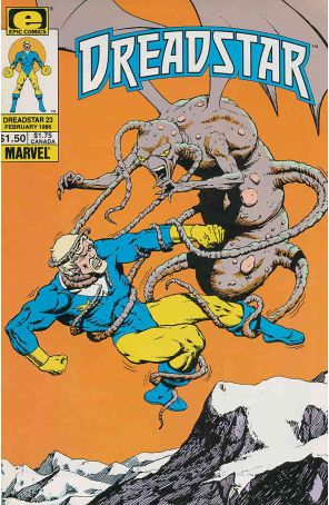 Dreadstar 23 published by Epic with cover art by Jim Starlin