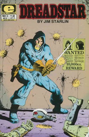 Dreadstar 3 published by Epic with cover art by Jim Starlin
