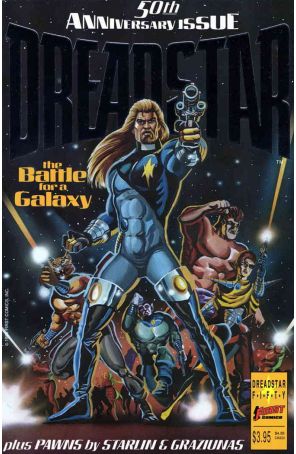 Dreadstar 50 published by First with cover art by Angel Medina