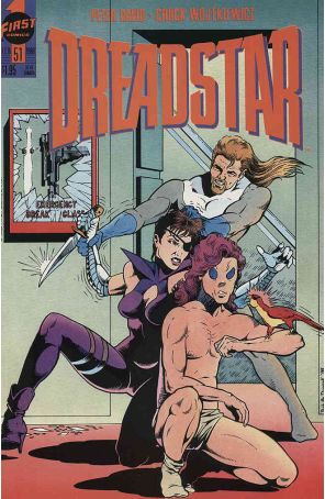 Dreadstar 51 published by First with cover art by Bob Dvorak