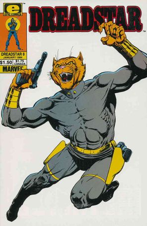 Dreadstar 8 published by Epic with cover art by Jim Starlin