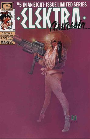 Elektra: Assassin 5 published by Epic with cover art by Bill Sienkiewicz