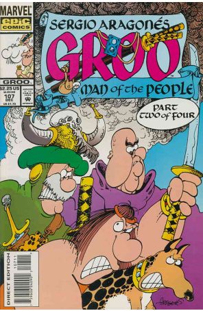Groo the Wanderer 107 published by Epic with cover art by Sergio Aragonés