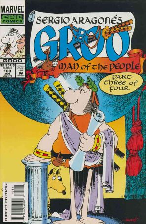 Groo the Wanderer 108 published by Epic with cover art by Sergio Aragonés
