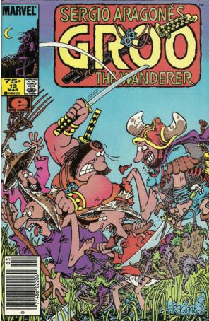 Groo the Wanderer 13 (Newsstand) published by Epic with cover art by Sergio Aragonés
