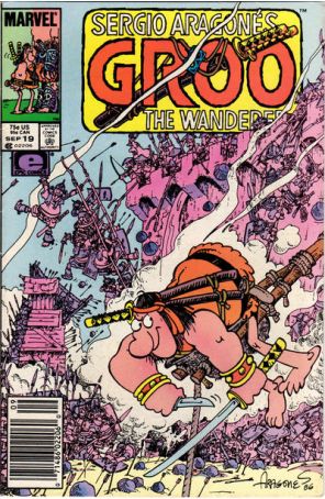 Groo the Wanderer 19 (Newsstand) published by Epic with cover art by Sergio Aragonés