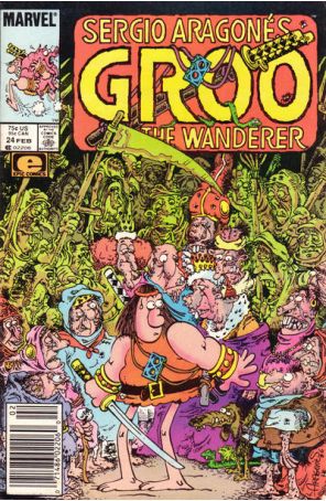 Groo the Wanderer 24 (Newsstand) published by Epic with cover art by Sergio Aragonés
