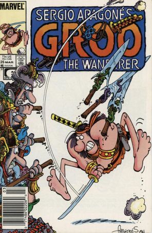 Groo the Wanderer 25 (Newsstand) published by Epic with cover art by Sergio Aragonés