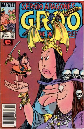 Groo the Wanderer 26 (Newsstand) published by Epic with cover art by Sergio Aragonés