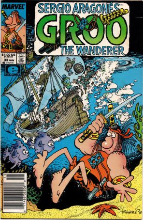 Groo the Wanderer 33 (Newsstand) published by Epic with cover art by Sergio Aragonés
