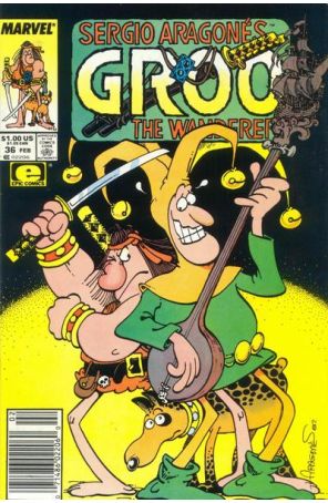Groo the Wanderer 36 (Newsstand) published by Epic with cover art by Sergio Aragonés