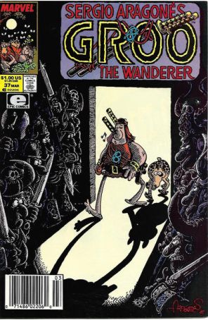 Groo the Wanderer 37 (Newsstand) published by Epic with cover art by Sergio Aragonés