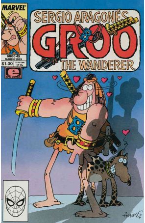 Groo the Wanderer 49 published by Epic with cover art by Sergio Aragonés