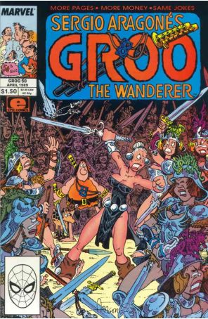 Groo the Wanderer 50 published by Epic with cover art by Sergio Aragonés
