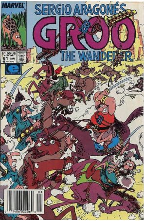 Groo the Wanderer 61 (Newsstand) published by Epic with cover art by Sergio Aragonés