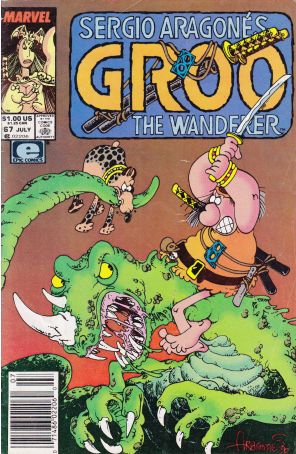 Groo the Wanderer 67 (Newsstand) published by Epic with cover art by Sergio Aragonés