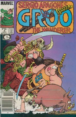 Groo the Wanderer 9 (Newsstand) published by Epic with cover art by Sergio Aragonés