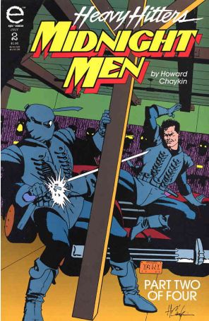 Midnight Men 2 published by Epic with cover art by Howard Chaykin