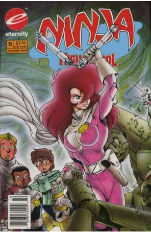 Ninja High School in Color 10 (Newsstand) published by Eternity with cover art by Ben Dunn