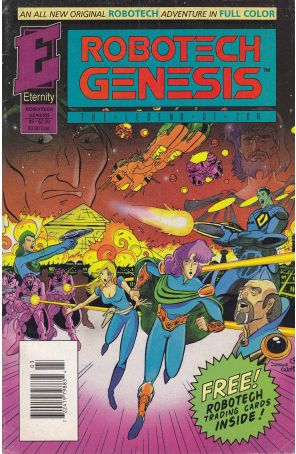 Robotech Genesis 6 (Newsstand) (with card) published by Eternity with cover art by Jason Waltrip