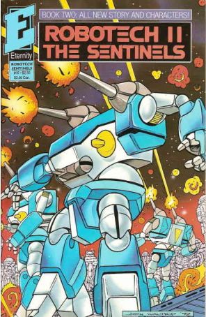 Robotech II: The Sentinels Book II 16 published by Eternity with cover art by John Waltrip