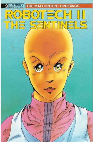 Robotech II: The Sentinels The Malcontent Uprisings 3 published by Eternity with cover art by Michael Ling and Marcus David