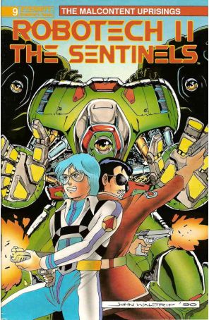Robotech II: The Sentinels The Malcontent Uprisings 9 published by Eternity with cover art by John Waltrip