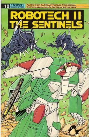 Robotech II: The Sentinels 10 published by Eternity with cover art by John Waltrip