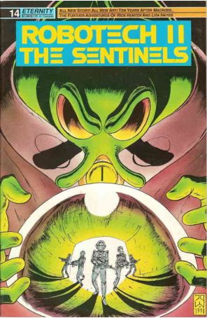 Robotech II: The Sentinels 14 published by Eternity with cover art by John Waltrip