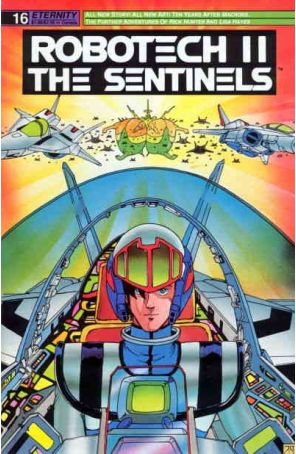 Robotech II: The Sentinels 16 published by Eternity with cover art by John Waltrip