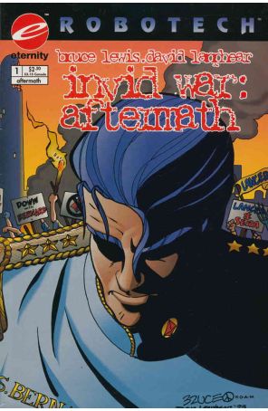 Robotech: Invid War Aftermath 1 published by Eternity with cover art by Bruce Lewis